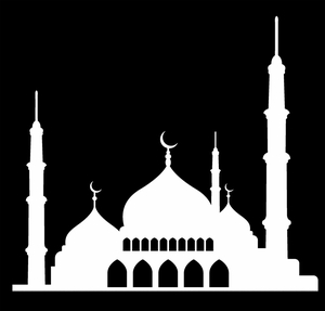 Силуэт мечети - картинки для гравировки